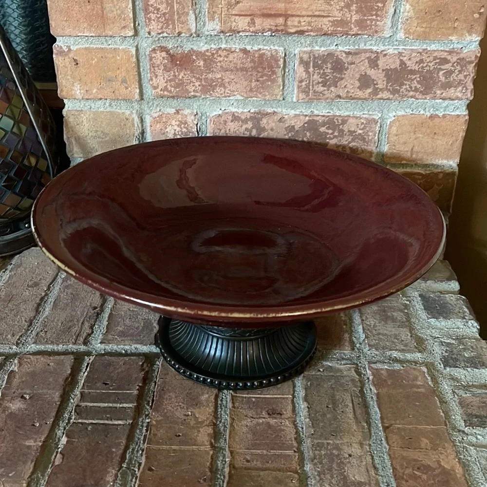 PartyLite Moroccan Spice Pedestal Bowl